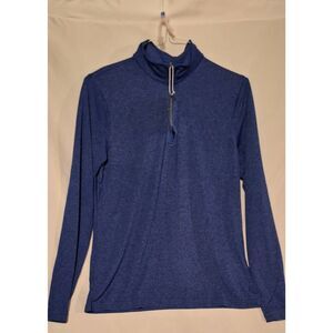 Ultra club Ladies Cool and Dry Pullover Zipup Royal‎ Heather Size Medium NEW